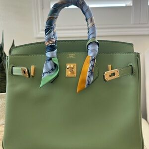 Hermes Birkin 25 Vert Criquet